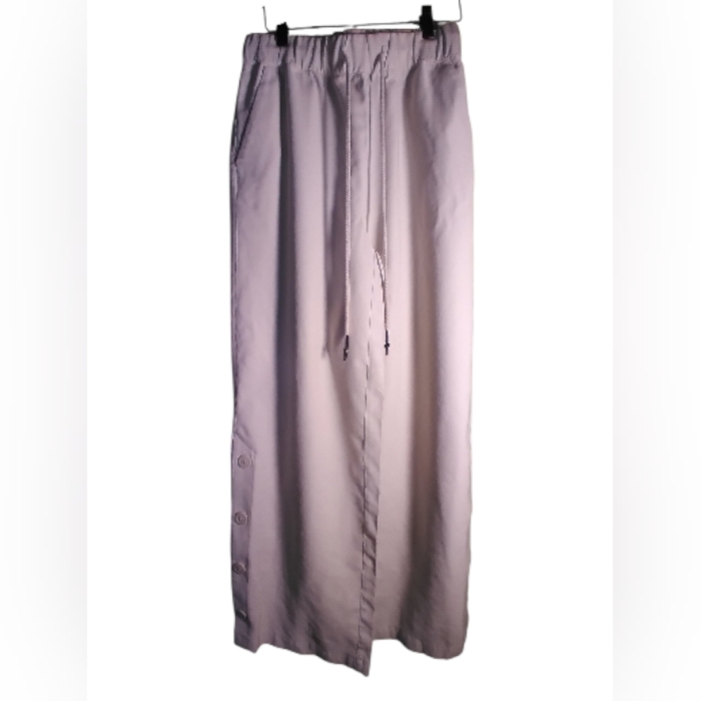 Who What Wear Cream Pull On Drawstring Baggy Lounging Pants XS Wide Leg Flowy